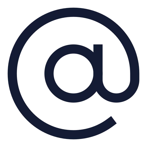 At Sign Icon in Stroke Sharp style