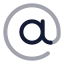 Atsign icon with twotone rounded style
