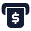 Atm icon with solid rounded style