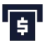 Atm icon with solid sharp style