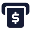 Atm icon with solid standard style