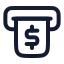 Atm icon with stroke rounded style