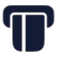 Atm icon with solid rounded style