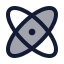 Atom icon with duotone standard style