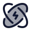 Atomicpower icon with duotone standard style