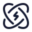 Atomicpower icon with stroke rounded style