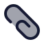 Attachment icon with duotone rounded style