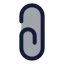 Attachment icon with duotone rounded style