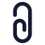 Attachment icon with solid rounded style