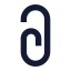 Attachment icon with solid sharp style