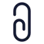 Attachment icon with stroke rounded style