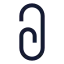 Attachment icon with stroke sharp style