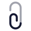 Attachment icon with twotone rounded style