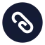 Attachmentcircle icon with solid sharp style