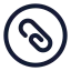 Attachmentcircle icon with stroke standard style