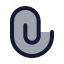 Attachment icon with duotone rounded style