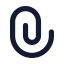 Attachment icon with solid rounded style