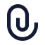 Attachment icon with solid sharp style