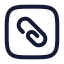 Attachmentsquare icon with stroke rounded style