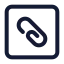 Attachmentsquare icon with stroke standard style