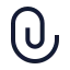 Attachment icon with stroke sharp style
