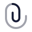 Attachment icon with twotone rounded style