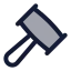 Auction icon with duotone rounded style