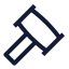 Auction icon with stroke sharp style