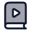 Audiobook icon with duotone rounded style