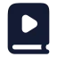Audiobook icon with solid rounded style