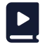 Audio Book 01 icon with stroke standard style