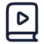 Audiobook icon with stroke rounded style