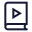 Audiobook icon with stroke sharp style