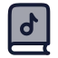 Audiobook icon with duotone rounded style