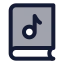 Audiobook icon with duotone standard style