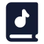 Audiobook icon with solid standard style