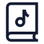 Audiobook icon with stroke sharp style