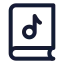 Audiobook icon with stroke standard style