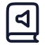 Audiobook icon with stroke rounded style