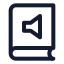 Audiobook icon with stroke standard style