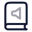 Audiobook icon with twotone rounded style
