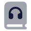 Audiobook icon with bulk rounded style