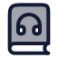 Audiobook icon with duotone rounded style
