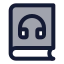 Audiobook icon with duotone standard style