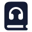 Audiobook icon with solid rounded style