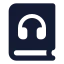 Audiobook icon with solid standard style
