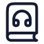 Audiobook icon with stroke rounded style