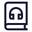 Audiobook icon with stroke sharp style