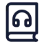 Audiobook icon with stroke standard style