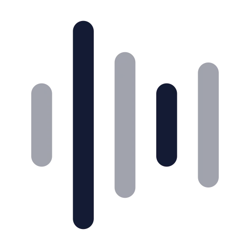Audio Lines Icon in Bulk Rounded style
